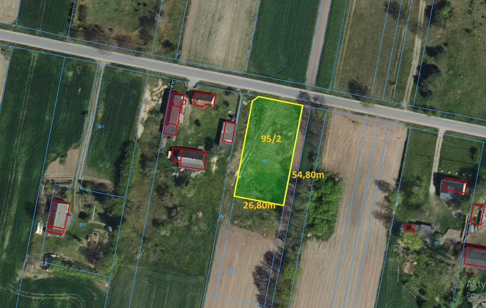 Działka pod dom w Wrzeszczewicach, 1475 m², media, blisko Łasku Wrzeszczewice  1 475m2 Foto 1