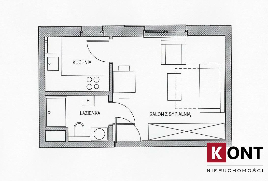 Kawalerka na wynajem Kraków, Krowodrza, Łobzów, Wrocławska  25m2 Foto 13