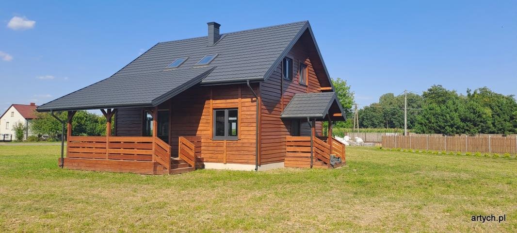 Nowoczesny dom drewniany 120 m² z dużą działką (1338 m²) Przywózki  120m2 Foto 1