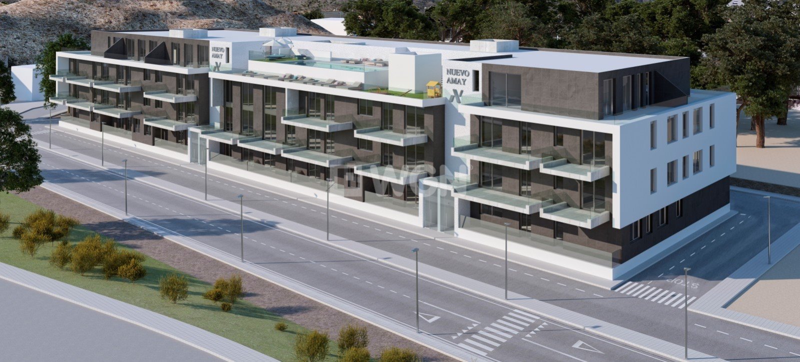 Nowoczesne 2 sypialnie z tarasem i basenem na dachu Hiszpania, Orihuela, Costa Blanca  95m2 Foto 1