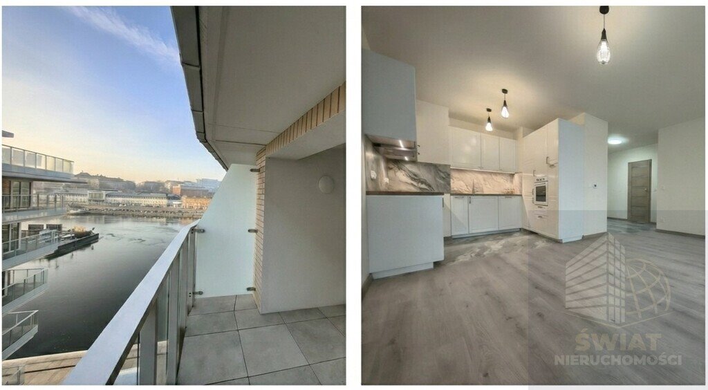 Nowoczesny apartament 50 m² z widokiem na Odrę w Szczecinie Szczecin, Łasztownia  50m2 Foto 1