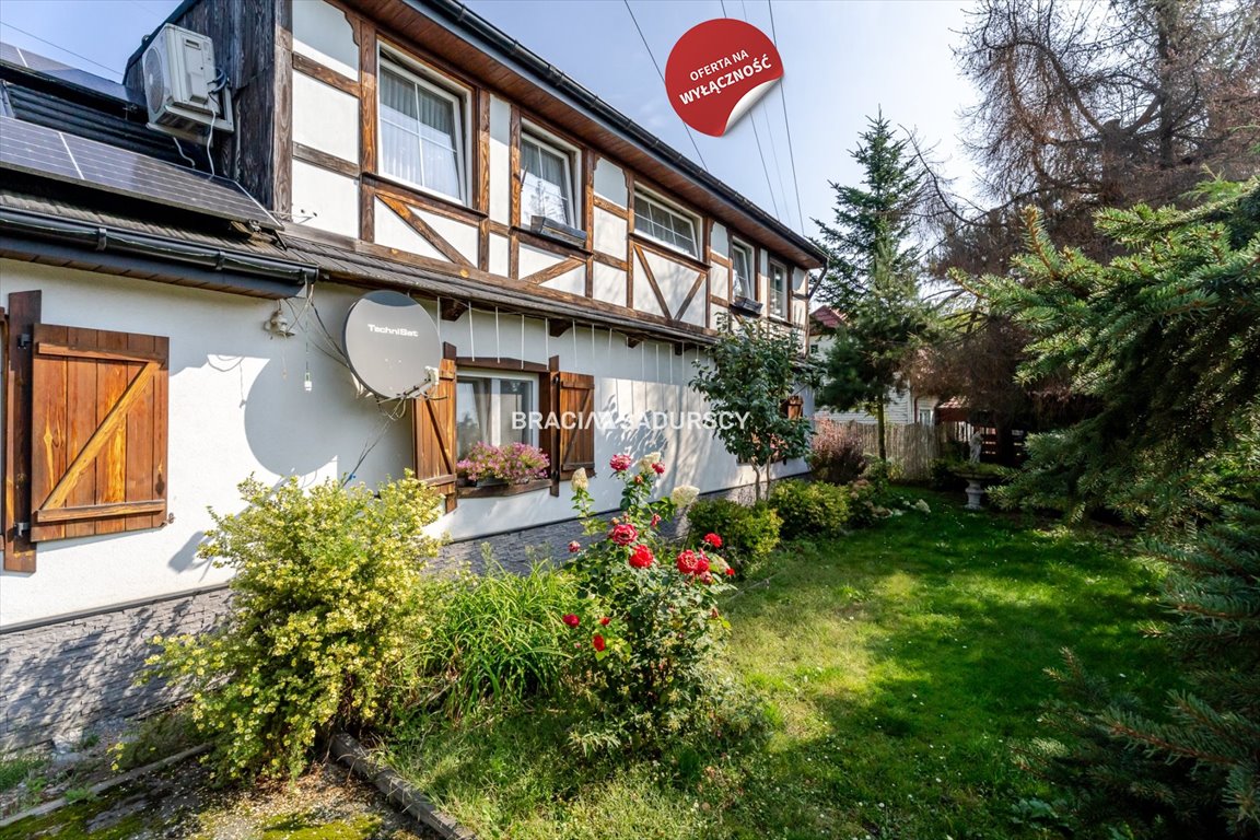 Urokliwy dom z drewnianych bali, 120 m², garaż Kraków, Wzgórza Krzesławickie, Lubocza, Lubocka  120m2 Foto 1