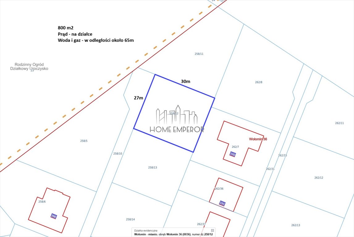 Działka 800 m² z warunkami zabudowy - wolnostojący dom Wołomin, Zielona  800m2 Foto 1