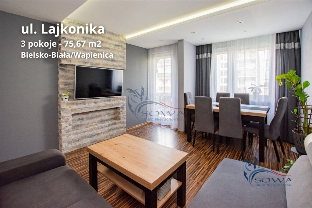 Mieszkanie trzypokojowe na sprzedaż Bielsko-Biała, Wapienica  58m2 Foto 1