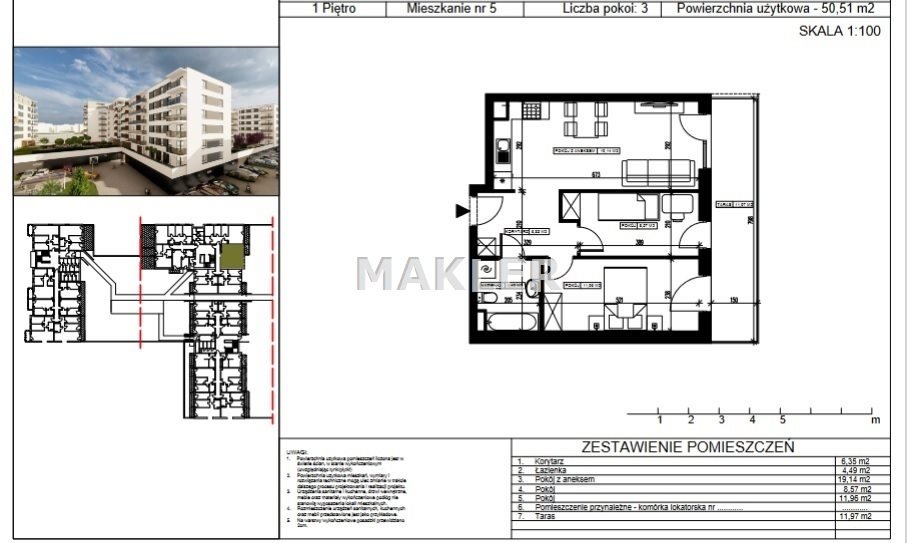 Mieszkanie trzypokojowe na sprzedaż Bydgoszcz, Bartodzieje Małe  51m2 Foto 8