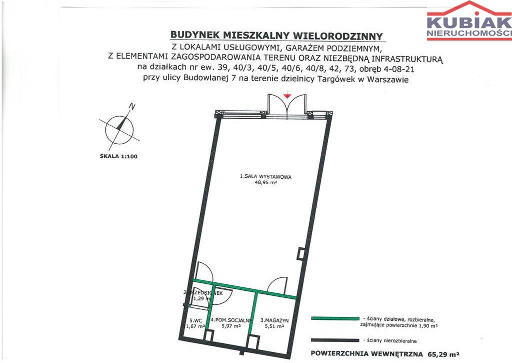 Lokal użytkowy na sprzedaż Warszawa  65m2 Foto 1