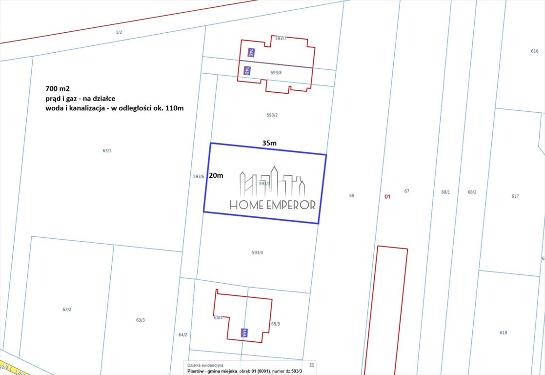 Działka budowlana na sprzedaż Piastów, Lisa-Kuli  700m2 Foto 1