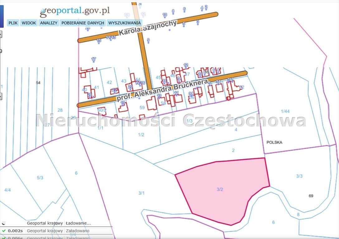 Działka rolna w Zawodziu, 9 493 m², idealna na powiększenie Częstochowa, Zawodzie  9 493m2 Foto 1