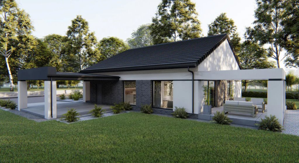 Nowoczesny dom 123 m2 z dużą działką 9 arów w Kozy Kozy  123m2 Foto 1