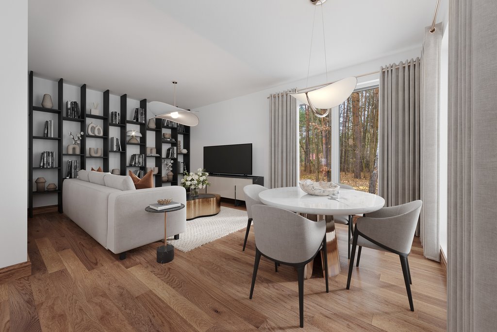 Nowoczesny dom 149,77 m² z ogrodem i lasem w Żelechowie Żelechów, Pieńkowa  150m2 Foto 1