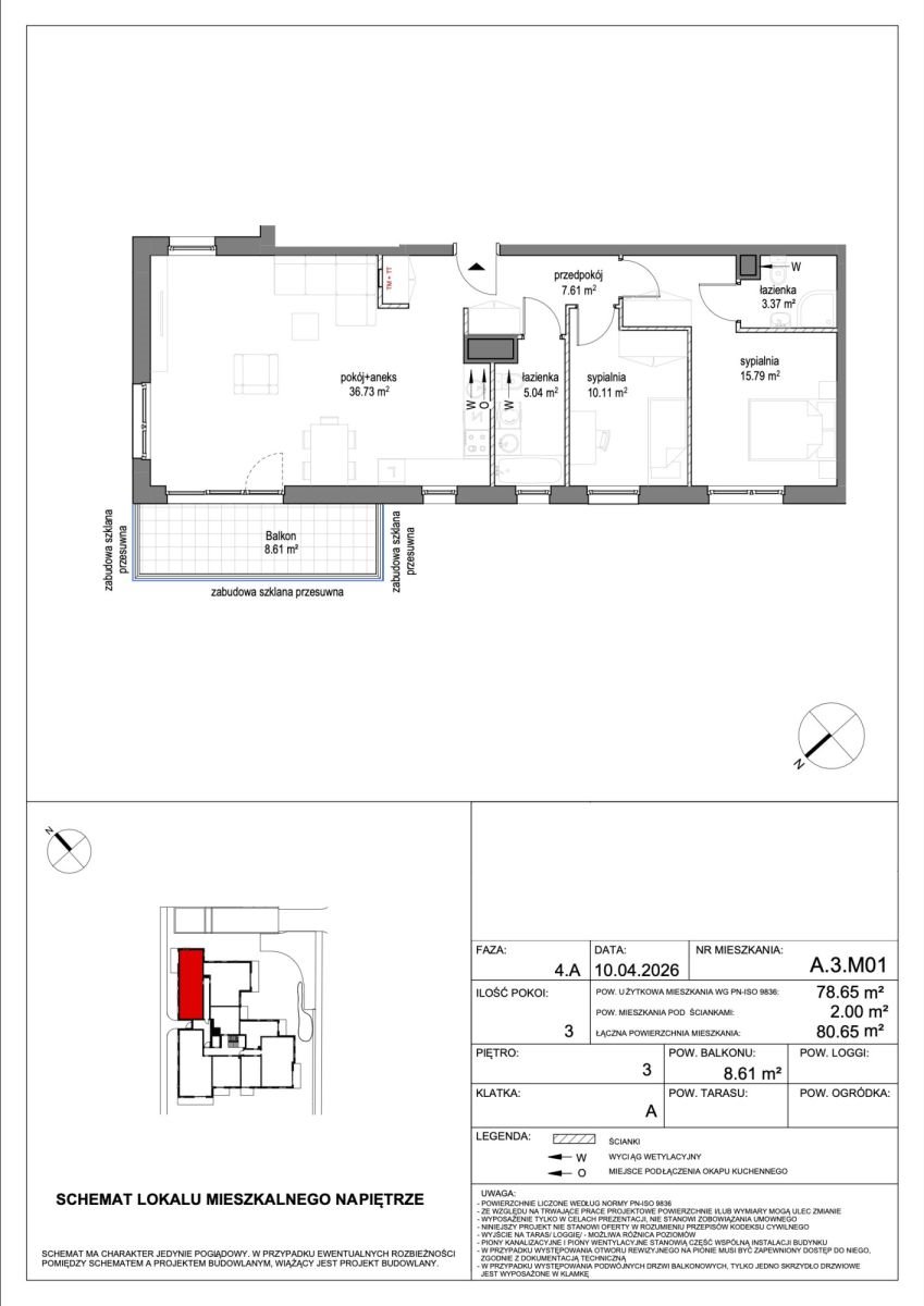 Nowoczesny apartament 3 pok. z Smart Home, balkon - polecam! Gdańsk, Brzeźno, Bogumiła Kobieli  79m2 Foto 1