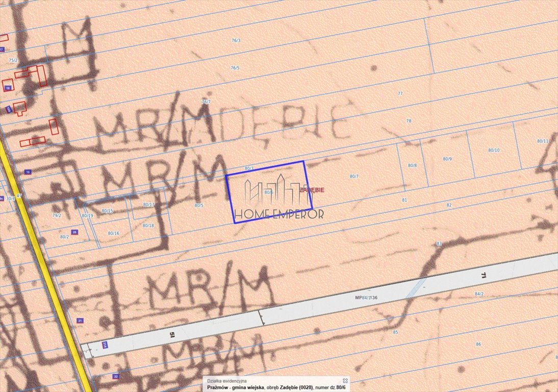 Do sprzedania działka rolna 4 500 m² z prądem w Zadębiu Zadębie, Zadębie  4 500m2 Foto 1