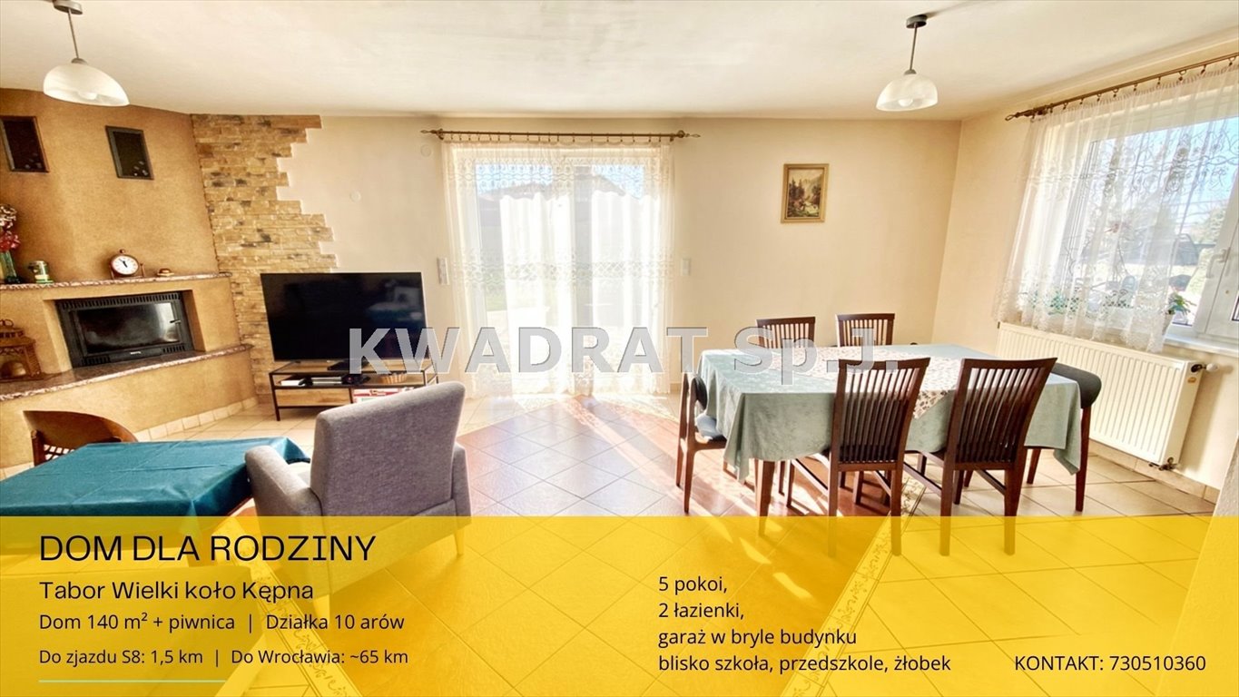 Polecam rodzinny dom 140 m² z ogrodem, garażem i piwnicą Tabor Wielki  140m2 Foto 1