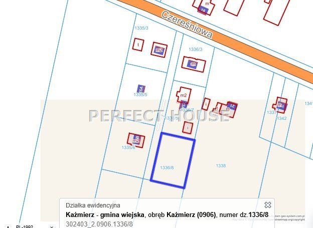 Sprzedam działkę 1010 m² w Kaźmierzu z planem zagospodarowania Kaźmierz, Czereśniowa  1 010m2 Foto 1