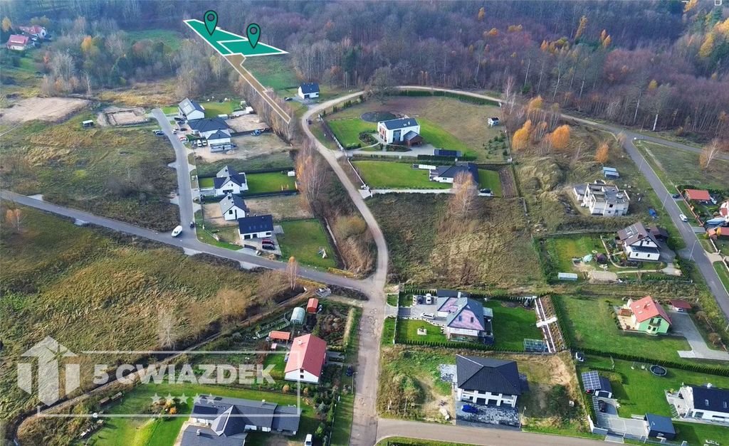 Polecam działkę 1414 m² pod dom w spokojnej okolicy z dostępem do jeziora Szczecinek, Konwaliowa  1 414m2 Foto 1