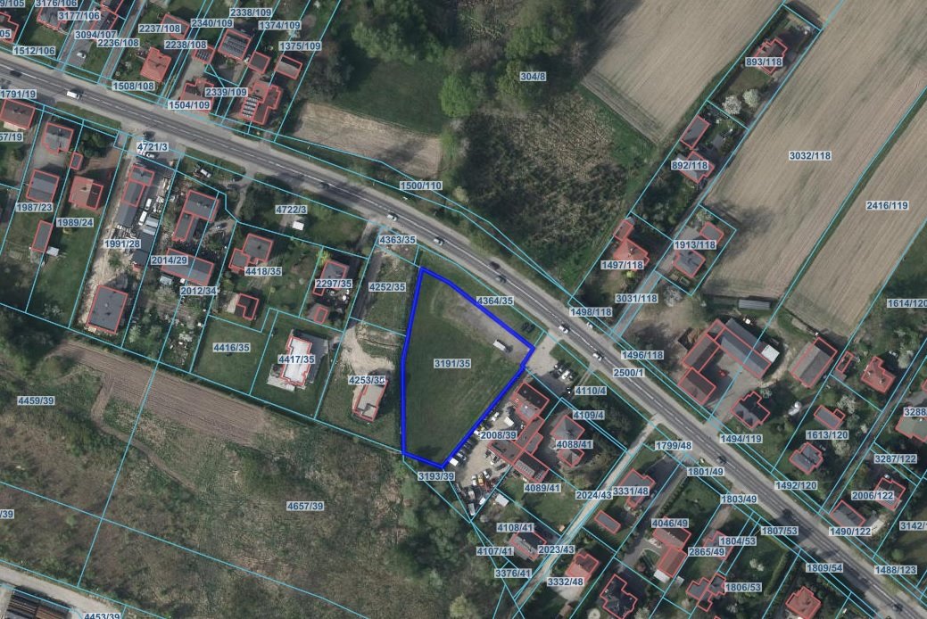 Działka 2961 m² przy ul. Rybnickiej w Żorach, atrakcyjna cena Żory, Rybnicka 101  2 961m2 Foto 1