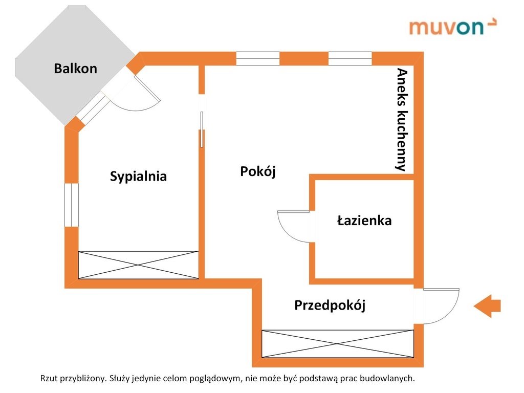 Mieszkanie dwupokojowe na sprzedaż Łódź, Widzew, Ruska  46m2 Foto 3