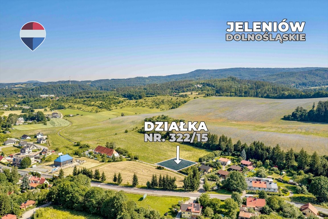 Na sprzedaż działka budowlana 1279 m² z pełnym uzbrojeniem Jeleniów  1 279m2 Foto 1