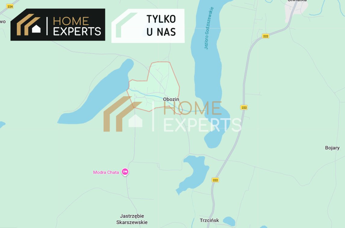 Duża działka budowlana w Obozinie, 3299 m², cisza i lasy Obozin  3 299m2 Foto 1