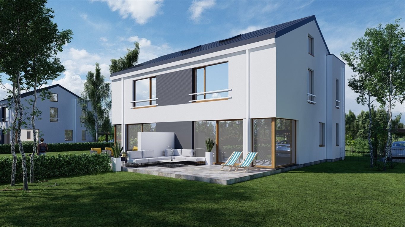 Nowoczesny dom 111,65 m2 z poddaszem, stan deweloperski Powązki  112m2 Foto 1