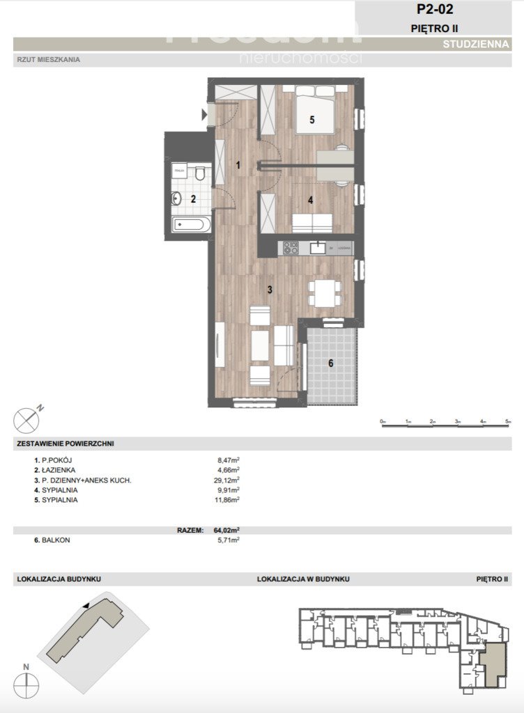 Mieszkanie trzypokojowe na sprzedaż Szczecin, Żelechowa, Studzienna  64m2 Foto 13