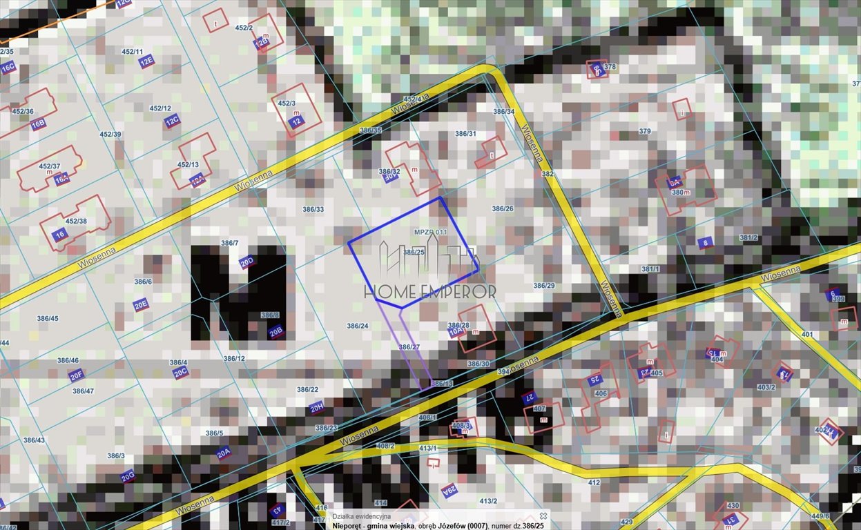 Działka 1300 m² pod dom jednorodzinny - media w ulicy Józefów, Wiosenna  1 300m2 Foto 1