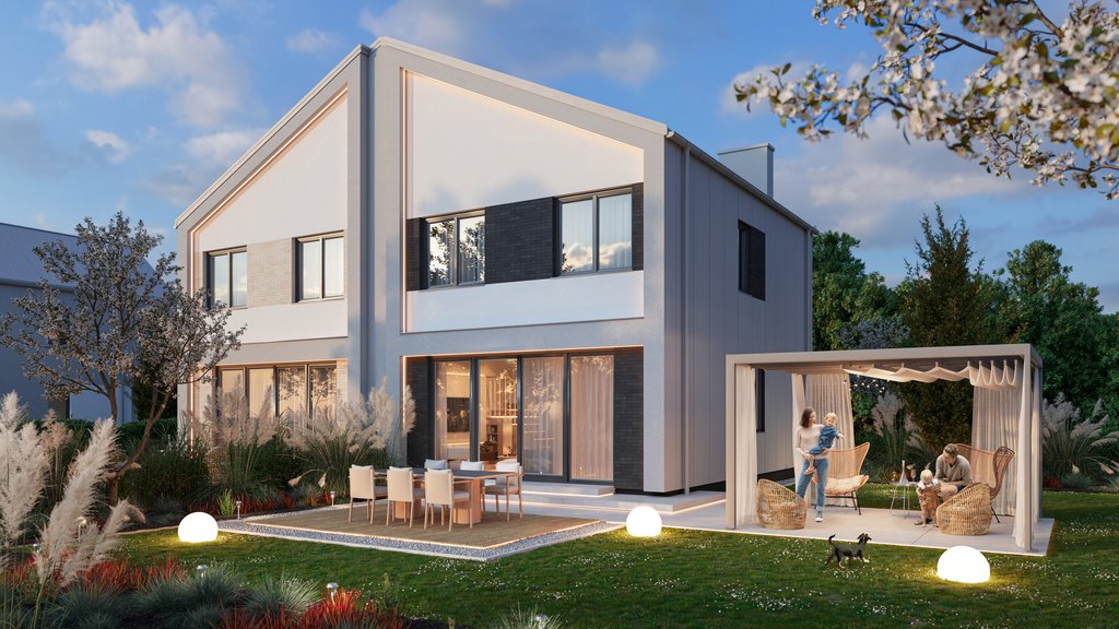 Nowoczesny dom 90 m² z 4 sypialniami, energooszczędny, stan deweloperski Rąbień Ab, Pawia  89m2 Foto 1