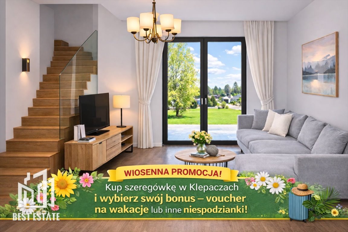 Nowoczesny dom w Klepaczach z ogródkiem i garażem Klepacze  121m2 Foto 1