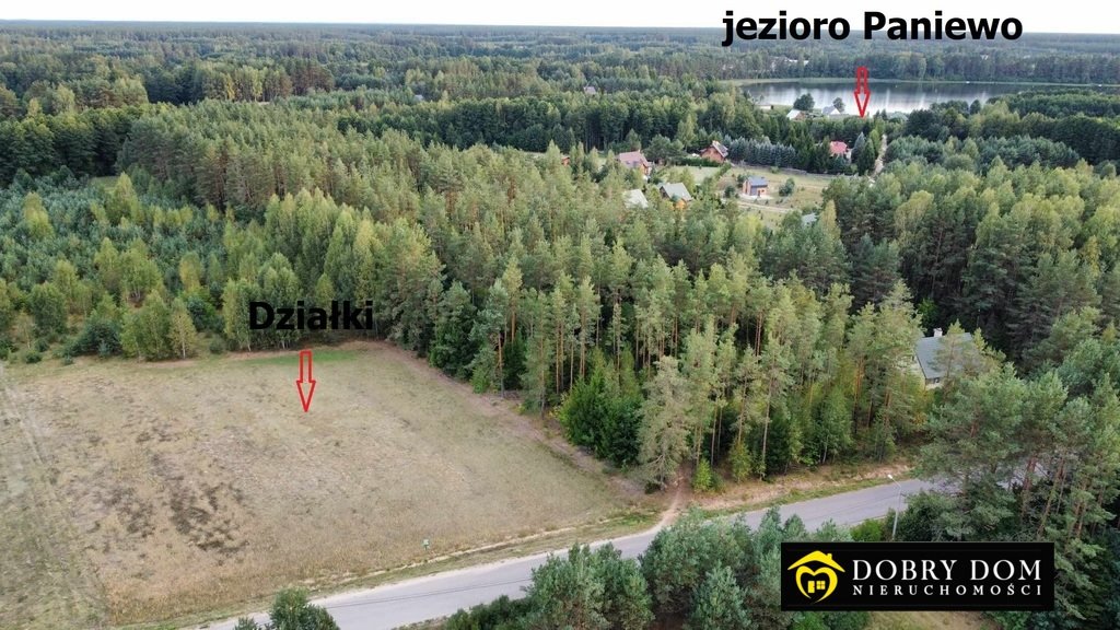 Działka budowlana 1200 m² pod lasem, 450m od jeziora Gorczyca  1 200m2 Foto 1