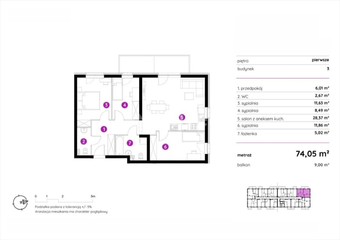 Mieszkanie czteropokojowe  na sprzedaż Gdańsk, Orunia Górna, Borkowska  74m2 Foto 1
