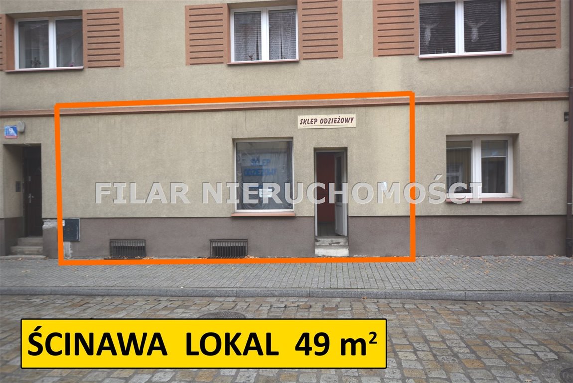 Lokal użytkowy 49 m2 przy rynku w Ścinawie, witryna Ścinawa  49m2 Foto 1