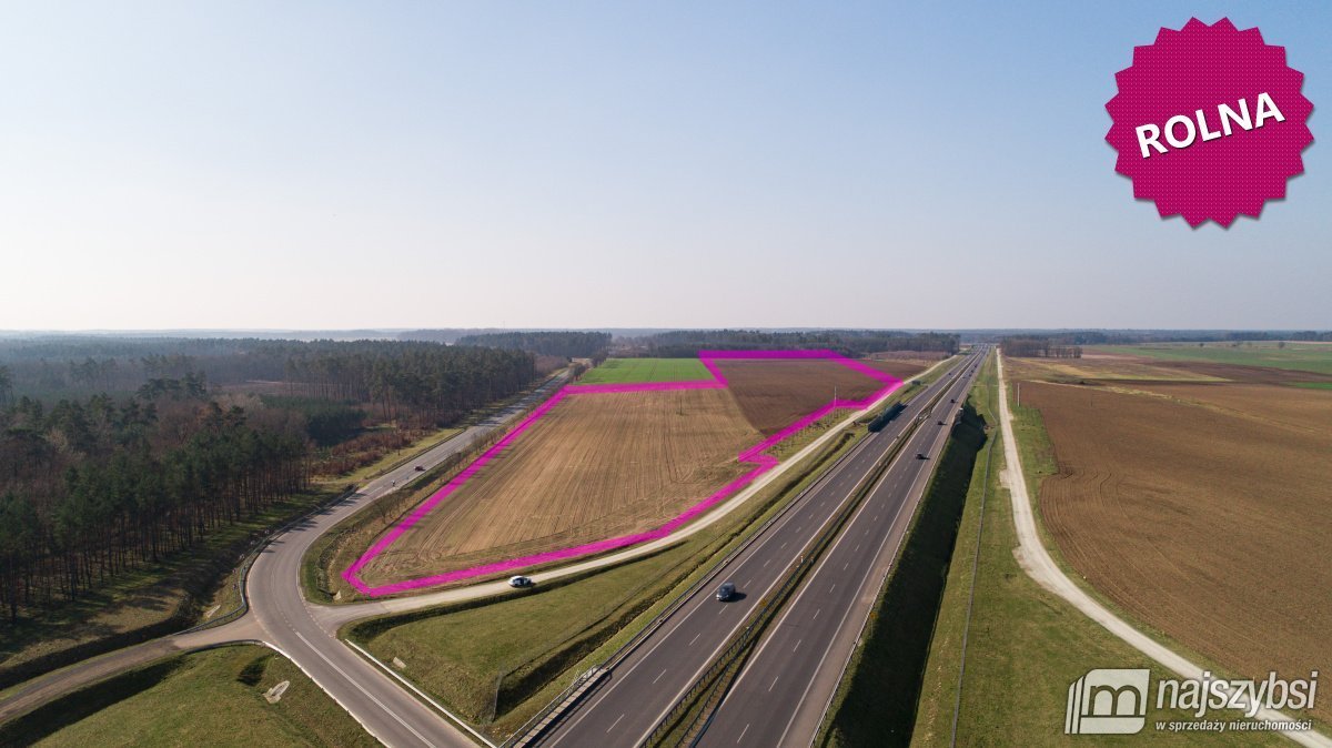 Duża działka rolna 12 ha przy drodze krajowej nr 6 Kikorze  121 544m2 Foto 1