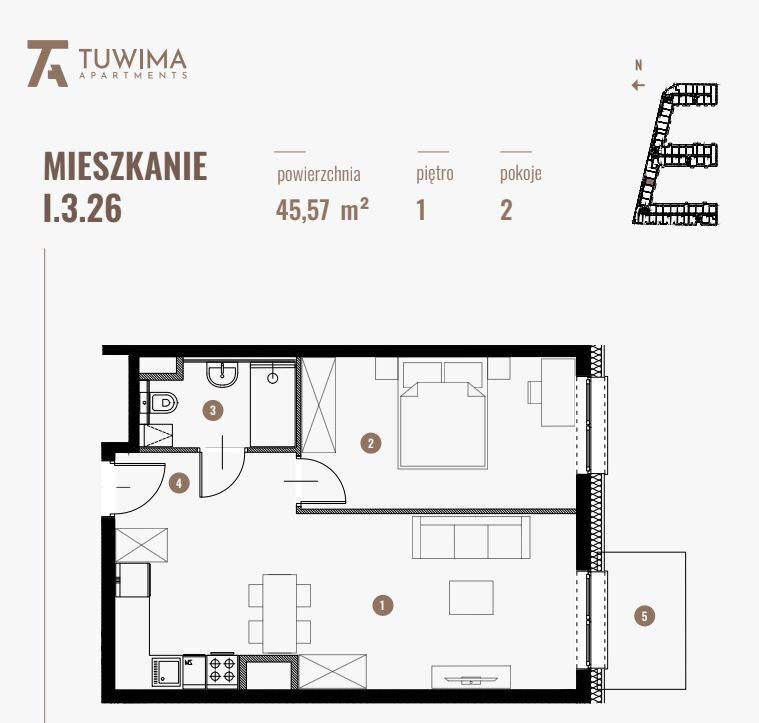 Mieszkanie dwupokojowe na sprzedaż Łódź, Juliana Tuwima (Łódź-Widzew)  45m2 Foto 8