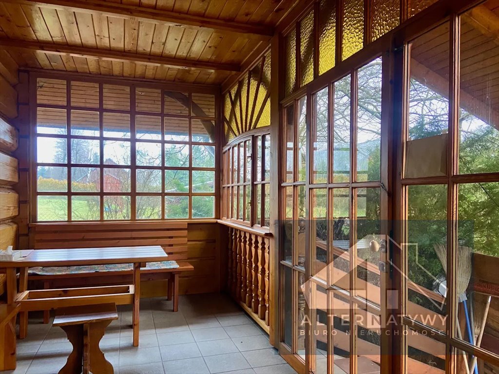 Dom z bali na dużej działce 50 ar, potencjał inwestycyjny Siepraw  100m2 Foto 1