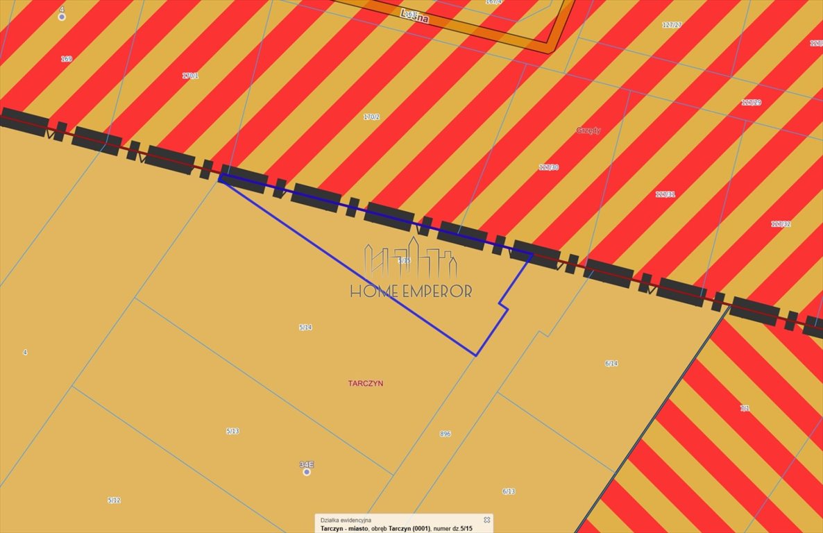 Działka pod dom jednorodzinny z mediami (12x65 m) w Tarczynie Tarczyn, Polna  836m2 Foto 1