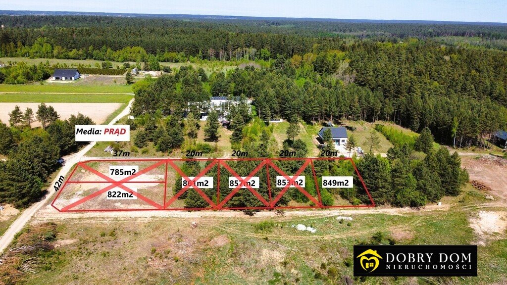 Działka budowlana na sprzedaż Ciasne  849m2 Foto 1