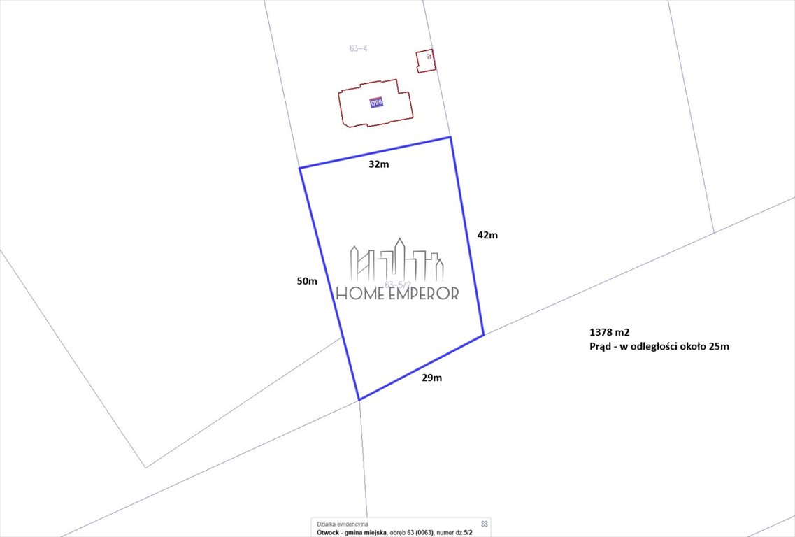 Działka 1378 m² z mediami, w okolicy zabudowa mieszkaniowa Otwock, Żeromskiego  1 378m2 Foto 1