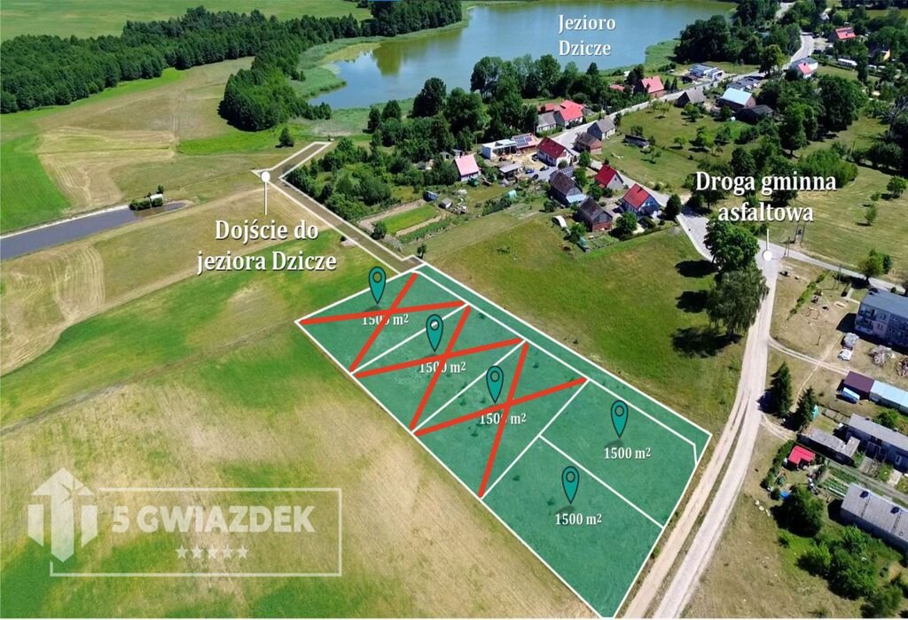 Działka budowlana na sprzedaż Dziki  1 500m2 Foto 1