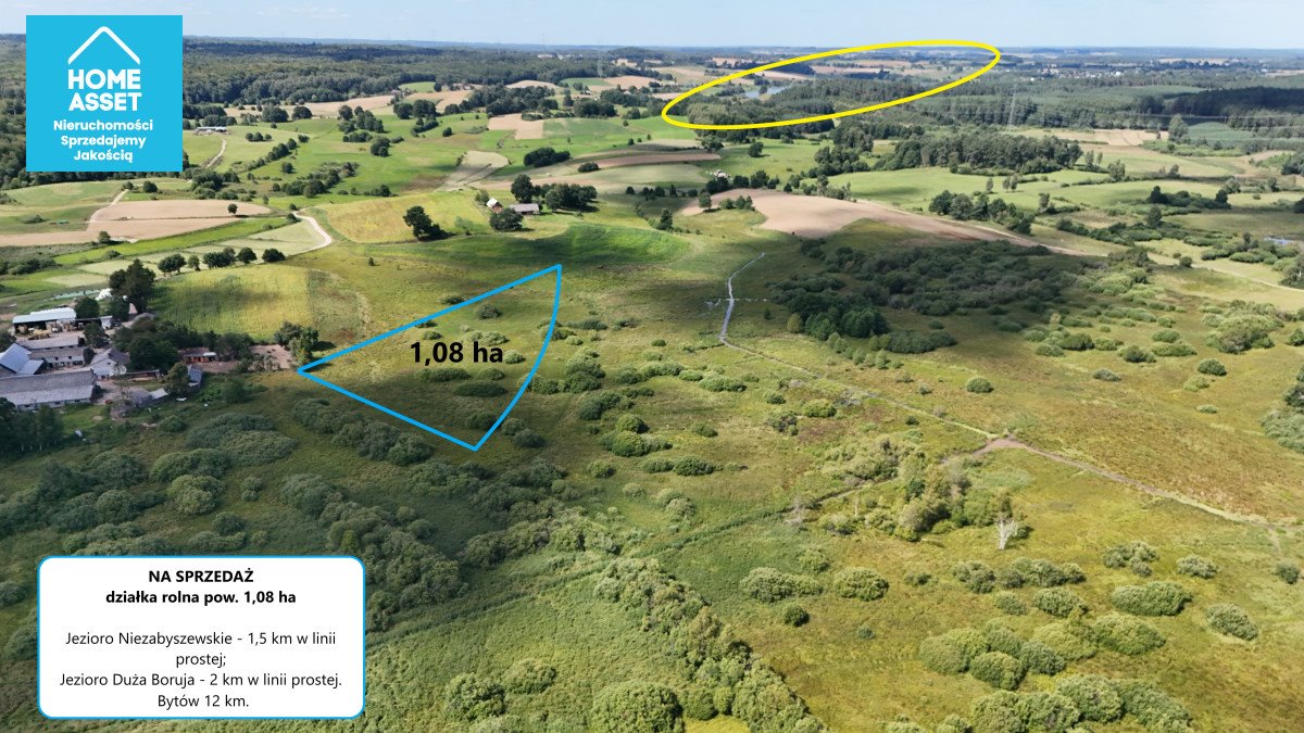 Działka rolna 1,08 ha w malowniczej okolicy (bez obciążeń) Rekowo, Brynki Rekowskie  10 800m2 Foto 1