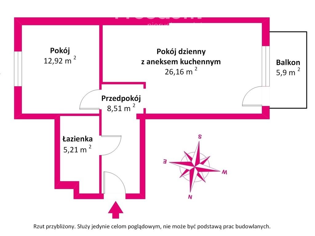 Mieszkanie dwupokojowe na sprzedaż Piaseczno, Pawia  53m2 Foto 16