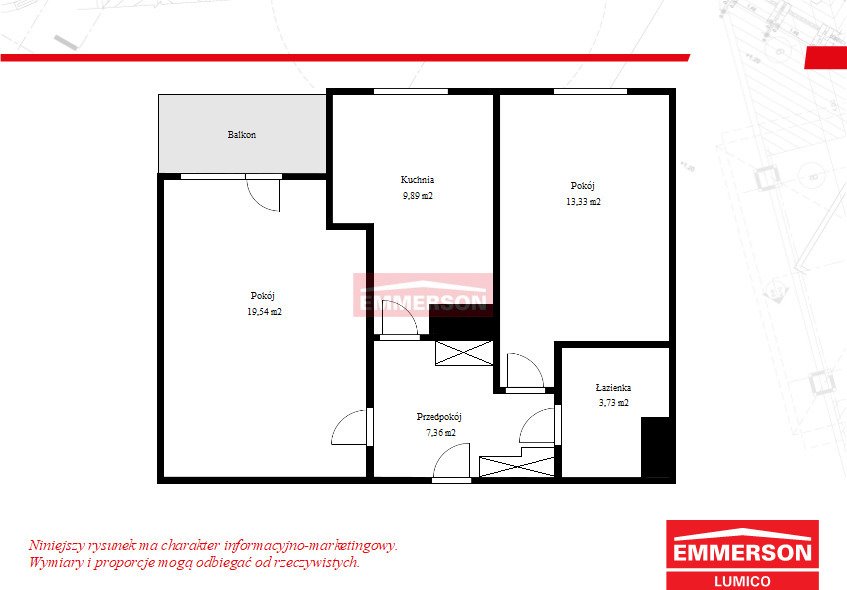 Mieszkanie dwupokojowe na sprzedaż Kraków, Oświecenia, Oświecenia  54m2 Foto 1