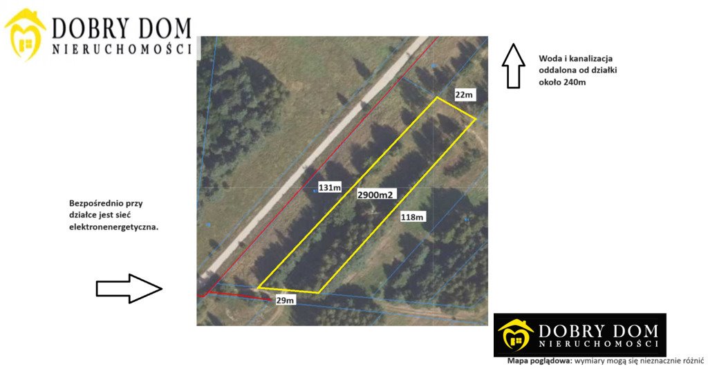 Działka 2900 m² w Narewie (media w drodze, spokojne miejsce) Narew  2 900m2 Foto 1