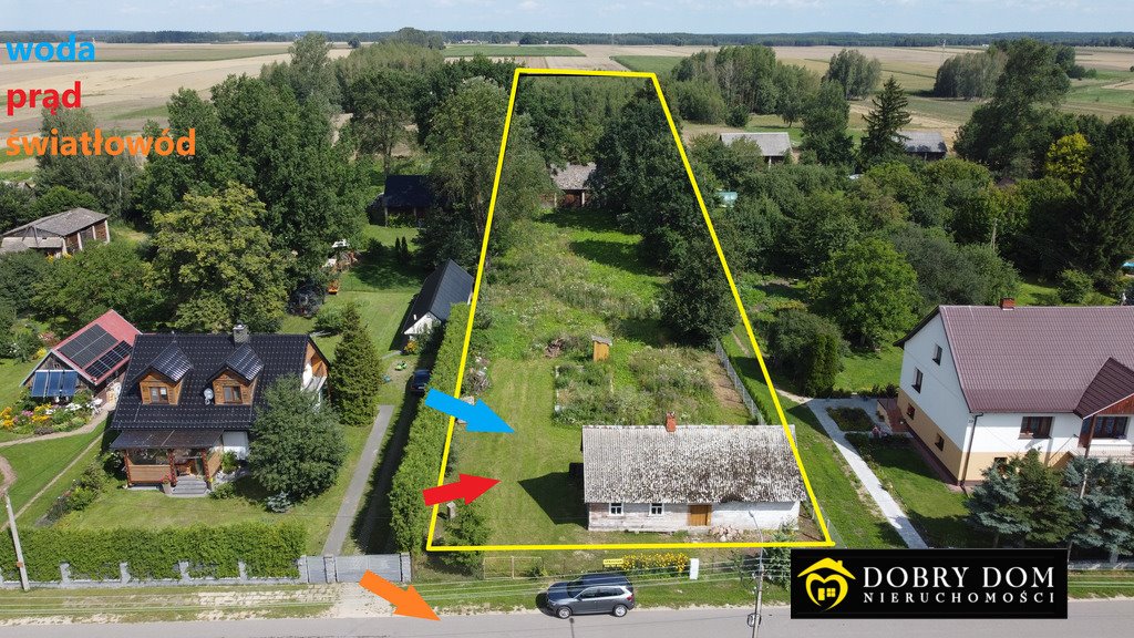 Urokliwe siedlisko z drewnianą chatą i 3473 m2 działki Krzywa  50m2 Foto 1