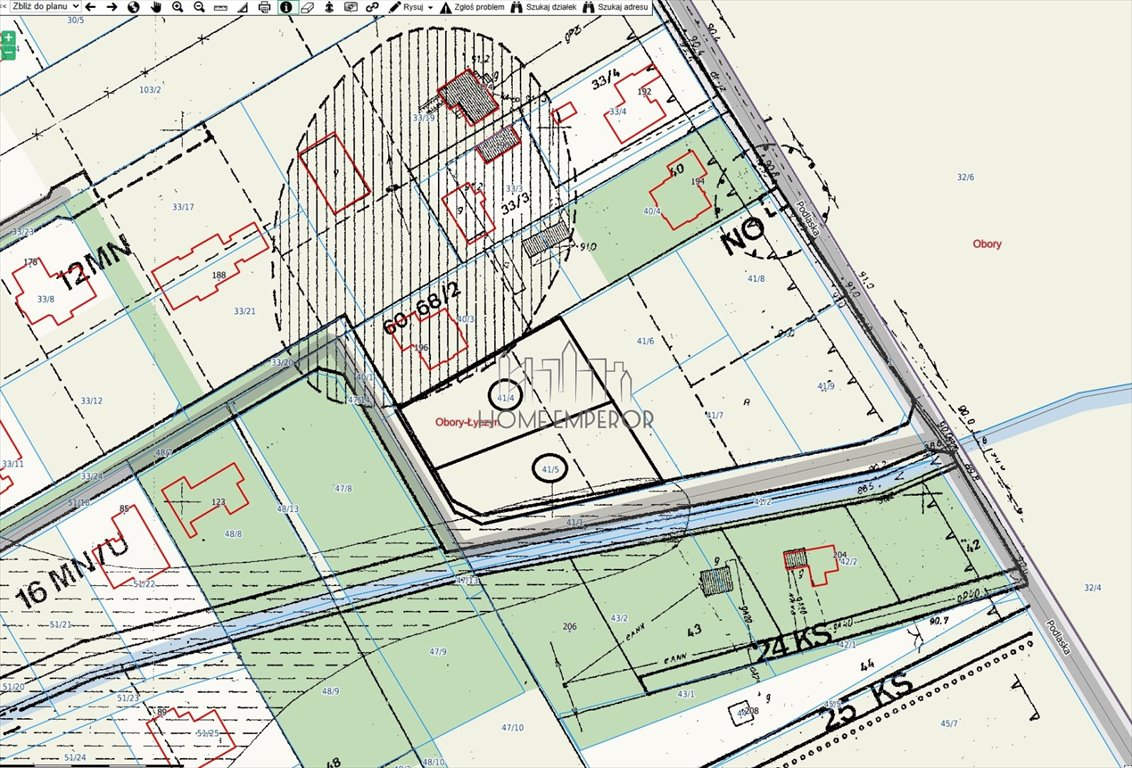 Działka budowlana na sprzedaż Parcela-Obory, Podlaska  1 158m2 Foto 1