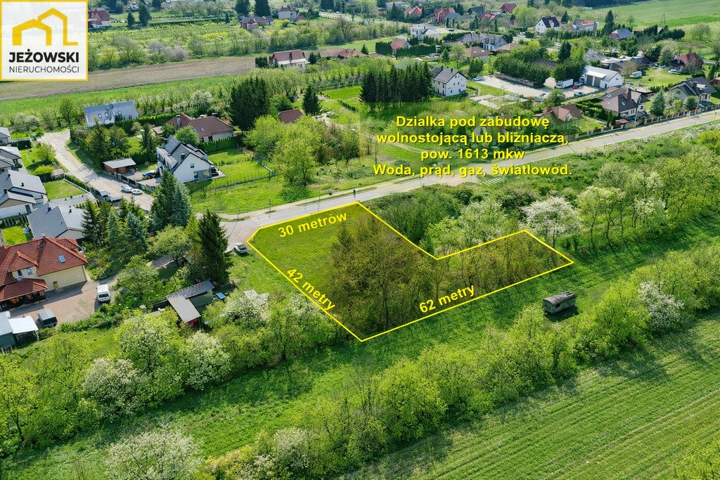 Działka pod 1-2 domy w Puławach z dojazdem z dwóch stron Puławy, Włostowice, Niezapominajki  1 613m2 Foto 1