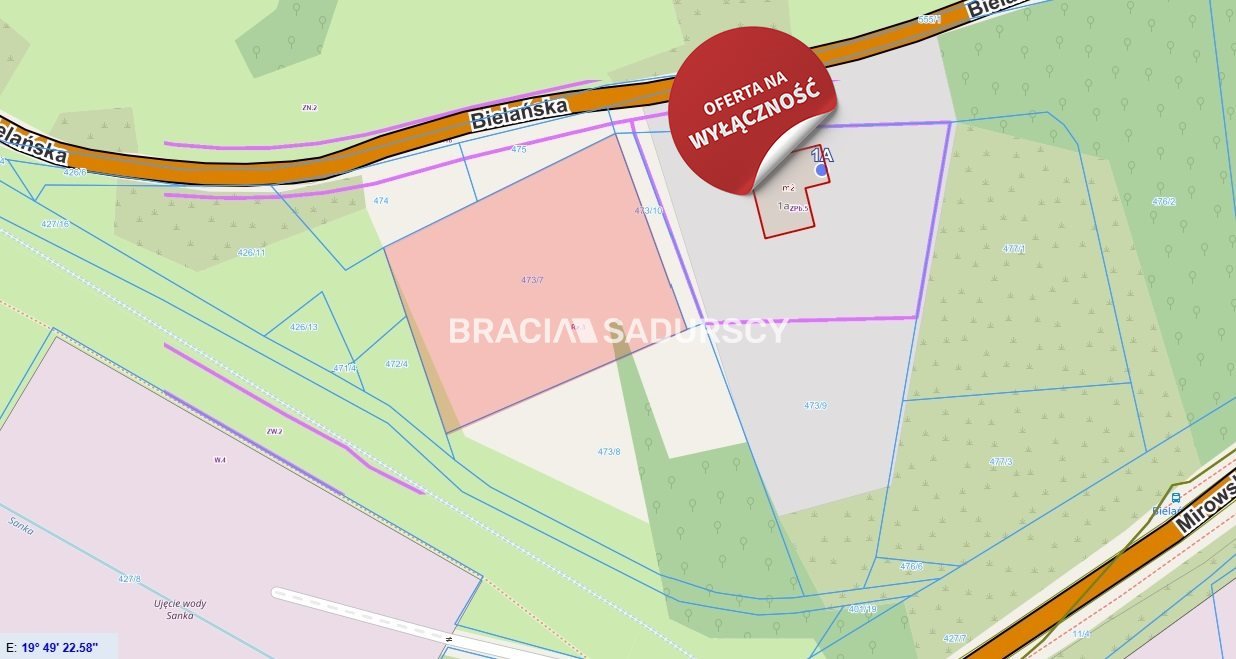 Działka rekreacyjna na sprzedaż Kraków, Zwierzyniec, Bielany, Bielańska  2 000m2 Foto 3