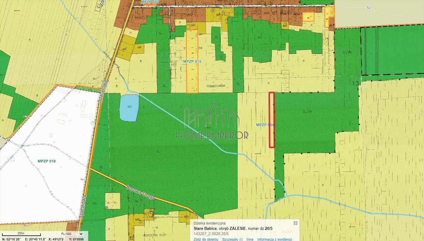 Działka rolna 7362 m² w Zalesiu - idealna pod inwestycję. Zalesie, Borowa Droga  7 362m2 Foto 1