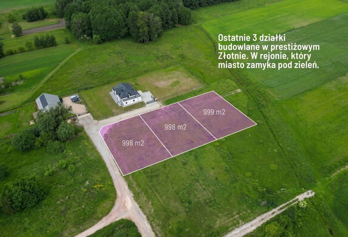 Działki pod dom z projektem w Złotnie, 998 m² Łódź, Stare Polesie  998m2 Foto 1