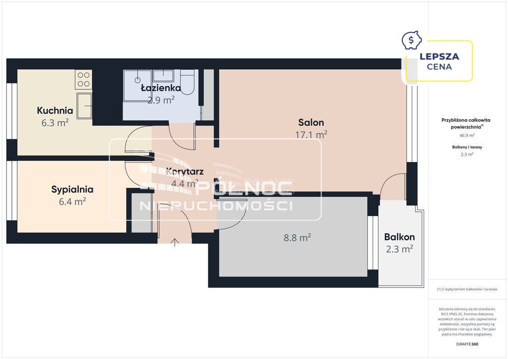 Mieszkanie trzypokojowe na sprzedaż Ełk, Adama Mickiewicza 15  47m2 Foto 1