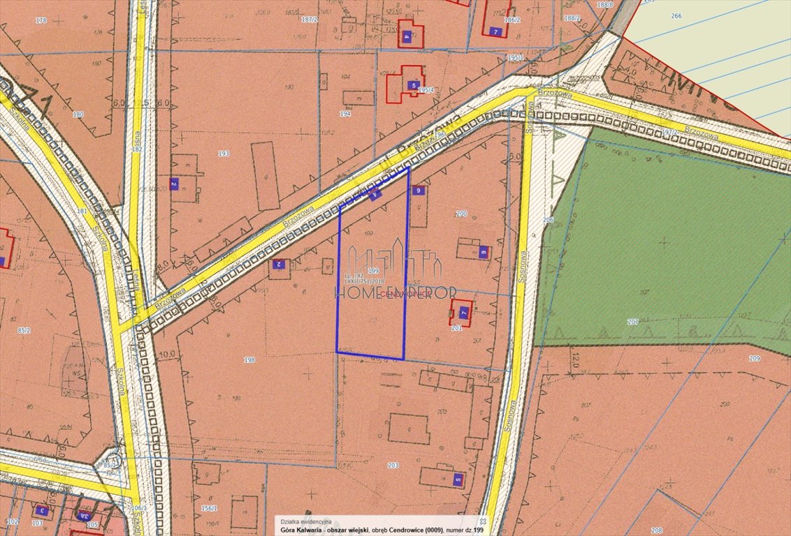Sprzedam działkę 2000 m² z mediami i planem zabudowy Cendrowice, Brzozowa  2 000m2 Foto 1